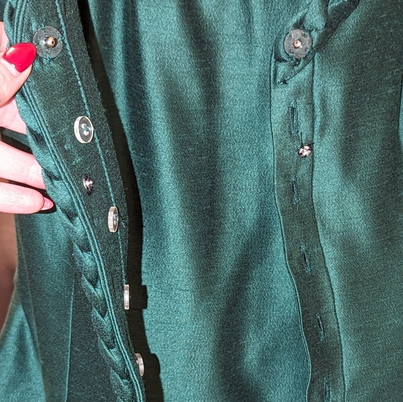 Vintage Green "Marilyn Monroe" Inspired Satin Evening Suit - Picture 7 of 12